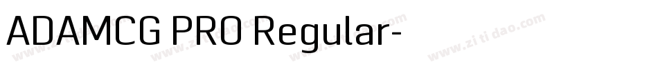 ADAMCG PRO Regular字体转换